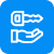 JustFleet Buy and sell vehicles easily B2B fast trading icon for leasing companies hand with key
