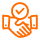 JustFleet Buy and sell vehicles easily B2B fast trading icon for professional dealers hands shaking checkmark